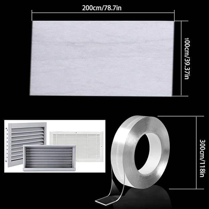 Air Vent Filter Kit, Cotton Electrostatic Dust Control Vent Filter - Image 9