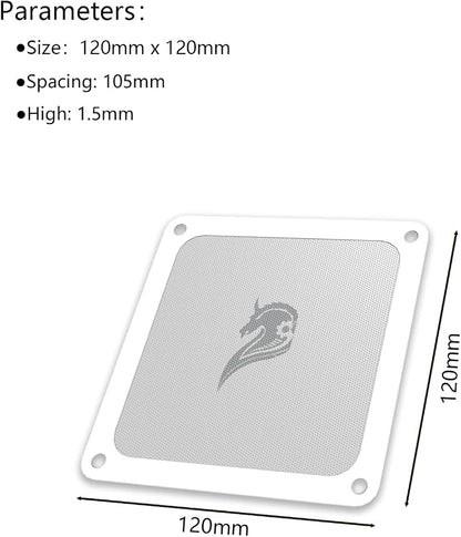 120mm Fan Filter PC Dust Filter Computer Fan Grills Dust Mesh Magnetic Frame PC - Image 3