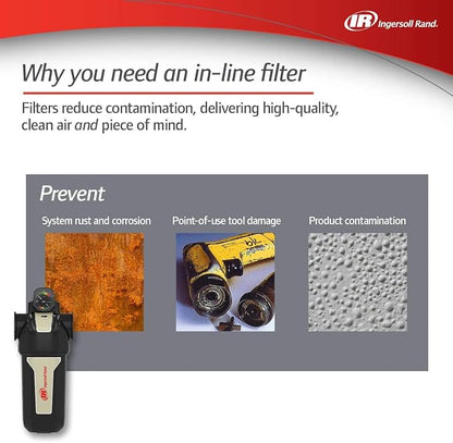 Ingersoll-Rand High Efficiency Compressed Air In-Line Filter FA75IH, 3/4" Inlet - Image 6