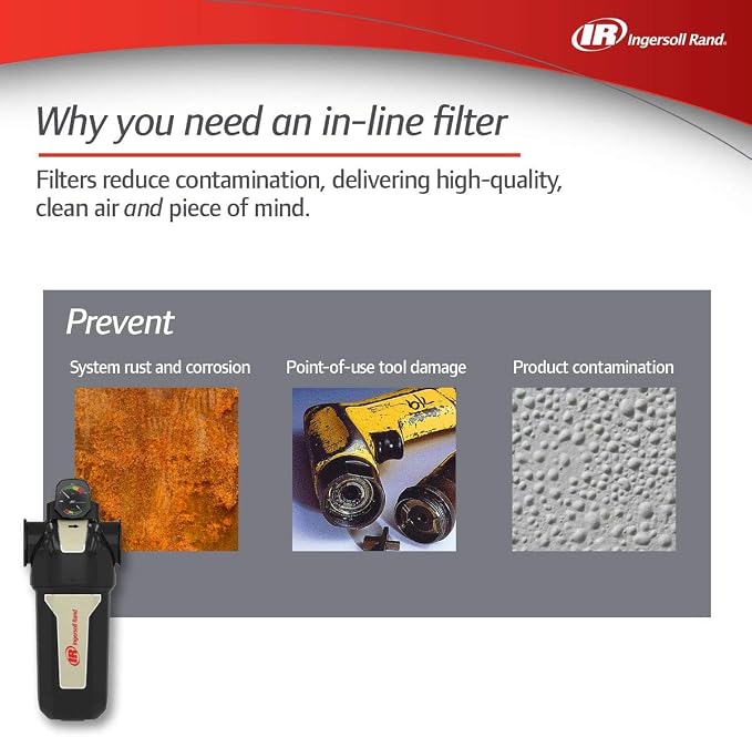 Ingersoll-Rand Compressed air in-line filter FA30IH, 3/8" inlet, SCFM 17 - Image 6