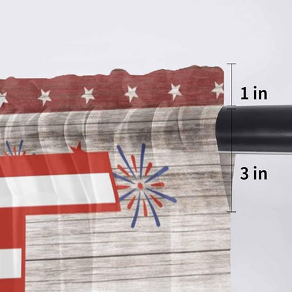 4th of July Sheer Valances for Windows 54"x18", Light Filtering Kitchen - Image 7
