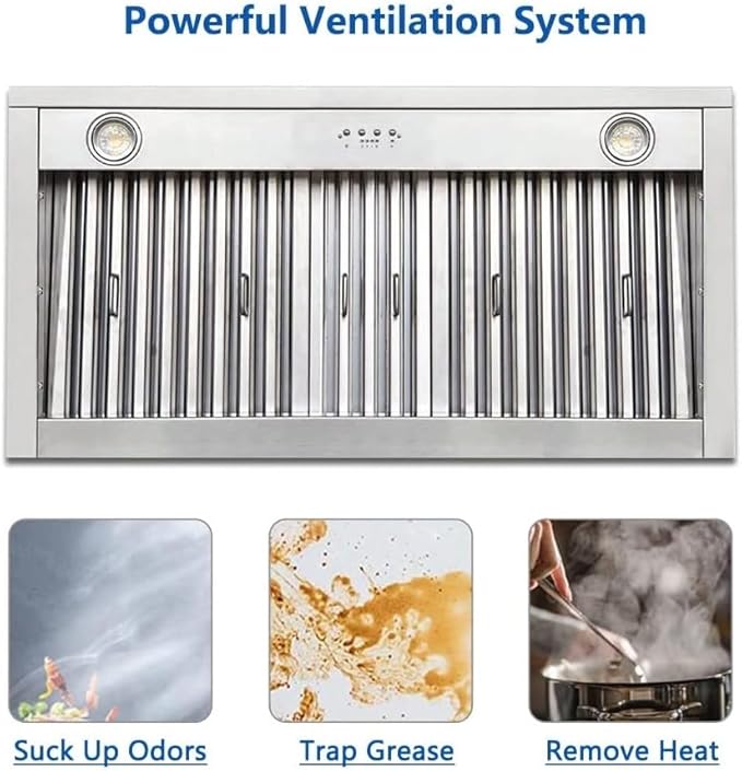 CT Copper Tailor Sloped Copper Vent Hood Island Mount, 610 CFM Exhaust Fan - Image 5