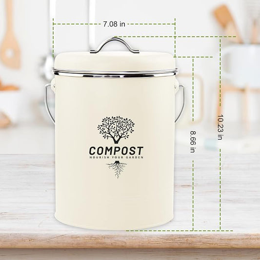 Kitchen Countertop Compost Bin, Odor Resistant Indoor Compost Bin - Image 2