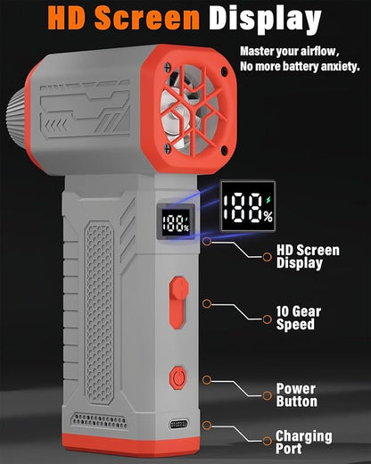 Compressed Air Duster, 130K RPM Powerful Cordless Electric Mini Blower - Image 2