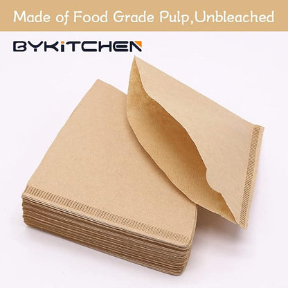 BYKITCHEN Size 02 Cone Coffee Filters, Disposable Paper Coffee Filters - Image 3