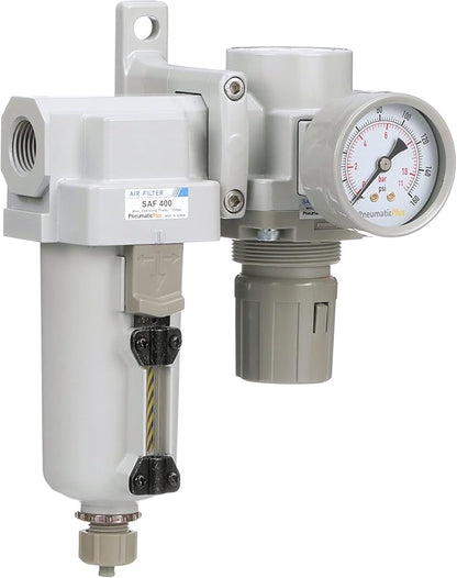 PneumaticPlus SAU420-N04G-MEP Compressed Air Filter Regulator Combo 1/2" NPT - Image 6