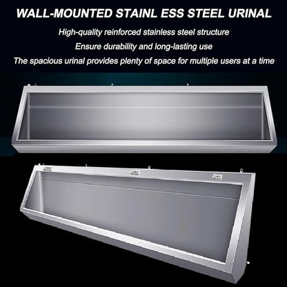 Wall-Mounted Stainless Steel Urinal Trough - Image 4