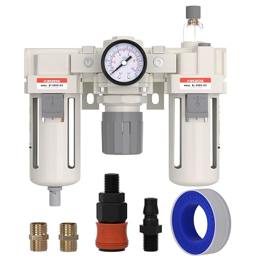 AIRZOE 1/2” NPT Air Compressor Filter, Regulator and Lubricator Combos FRL by AIRZOE