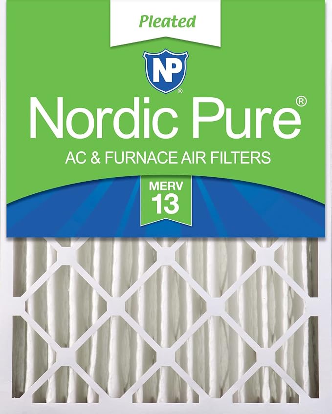 Nordic Pure 16x24x4 Pleated MERV 13 Air Filter 1 Pack by NordicPure