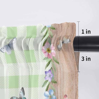 Easter Sheer Valances for Windows 60"x18", Light Filtering Kitchen Curtains - Image 7