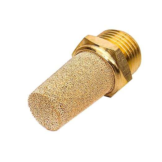 Beduan 3 Pcs Pneumatic Brass Exhaust Muffler Filter, 3/8" Male Thread Hex - Image 4