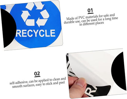 Tofficu 8pcs Hanging Trash Can Stickers Garbage Recycling Decals Material - Image 5