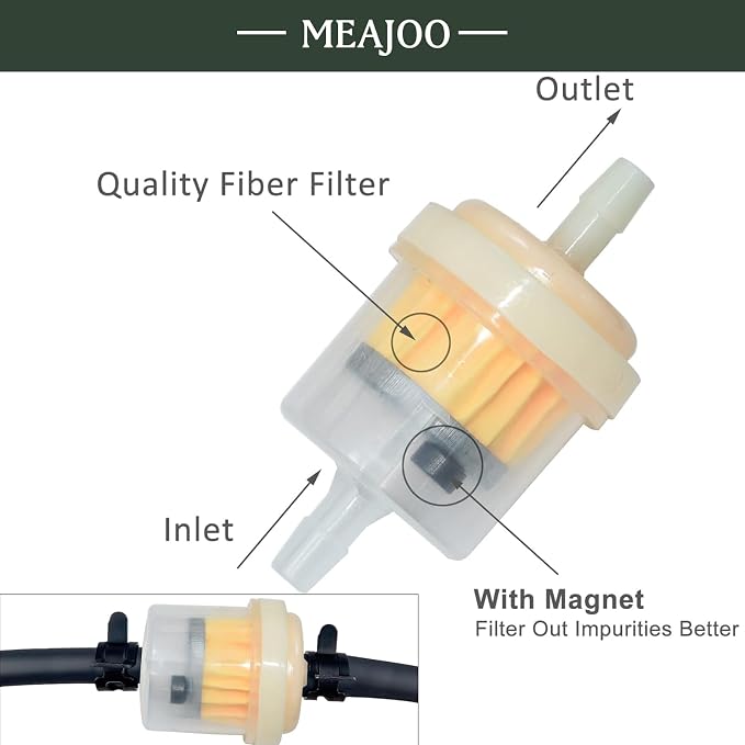 6PCS 1/4" 6mm-7mm Gas Inline Fuel Filter, - Image 3