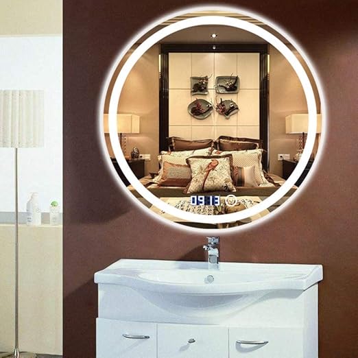 Bathroom Mirror Round Waterproof LED Bathroom Wall Makeup Mirrors - Image 2