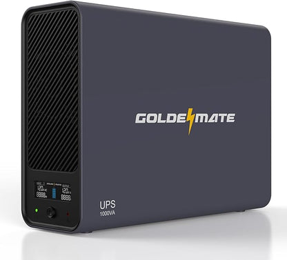 GOLDENMATE 1000VA/800W Lithium UPS Battery Backup & Surge Protector, Backup by GOLDENMATE