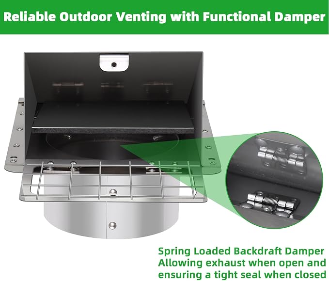 4 Inch Dryer Vent Cover Outside - Image 4