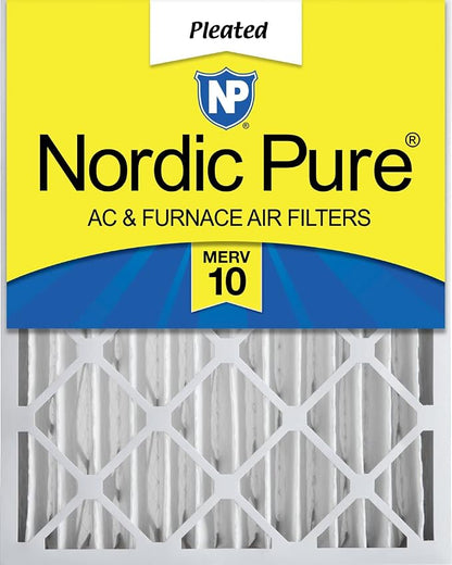 Nordic Pure 20x25x4 Pleated MERV 10 Air Filter 1 Pack by NordicPure