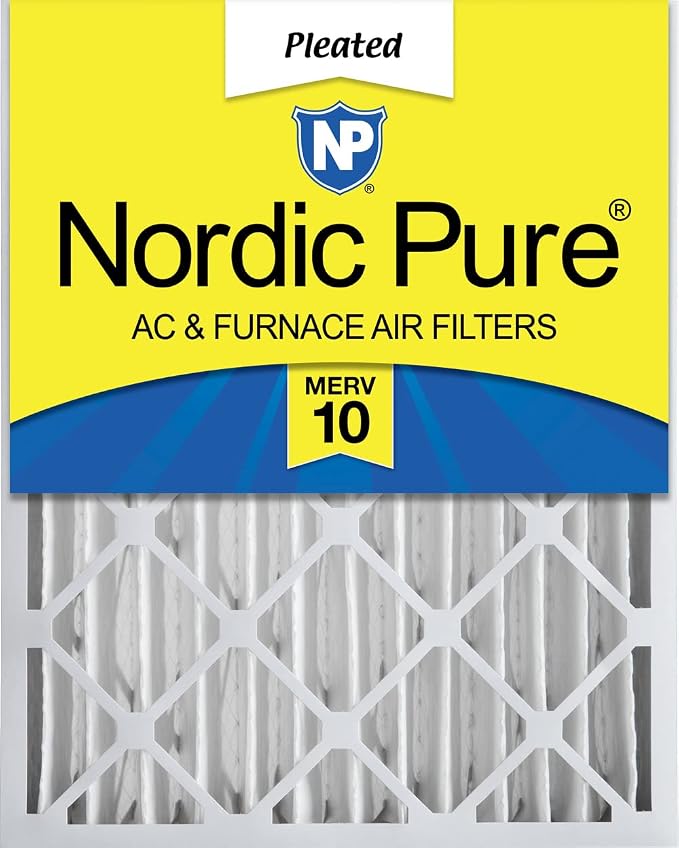 Nordic Pure 16x24x4 Pleated MERV 10 Air Filter 1 Pack by NordicPure