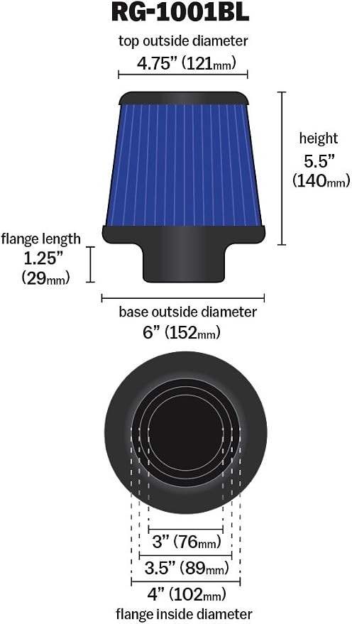 K&N High-Flow Original Lifetime Universal Clamp-On Air Filter: Performance - Image 10