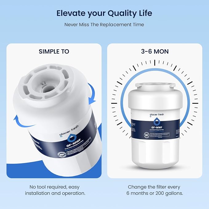 GLACIER FRESH Replacement for MWF Refrigerator Water Filters, SmartWater MWFP - Image 7