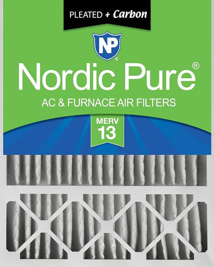 Nordic Pure 20x25x5 Lennox X6673 X6675 Replacement AC Filter MERV 13 + Carbon 1 by NordicPure