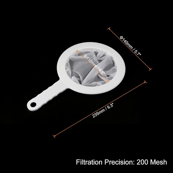 PATIKIL 9"x6" Food Filter Strainer, 200 Mesh, Polypropylene, 235 x 145 mm / 9.3 - Image 2