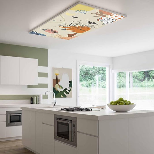 Fluorescent Light Covers for Ceiling Lights Boho Abstract Geometric Magnetic - Image 2