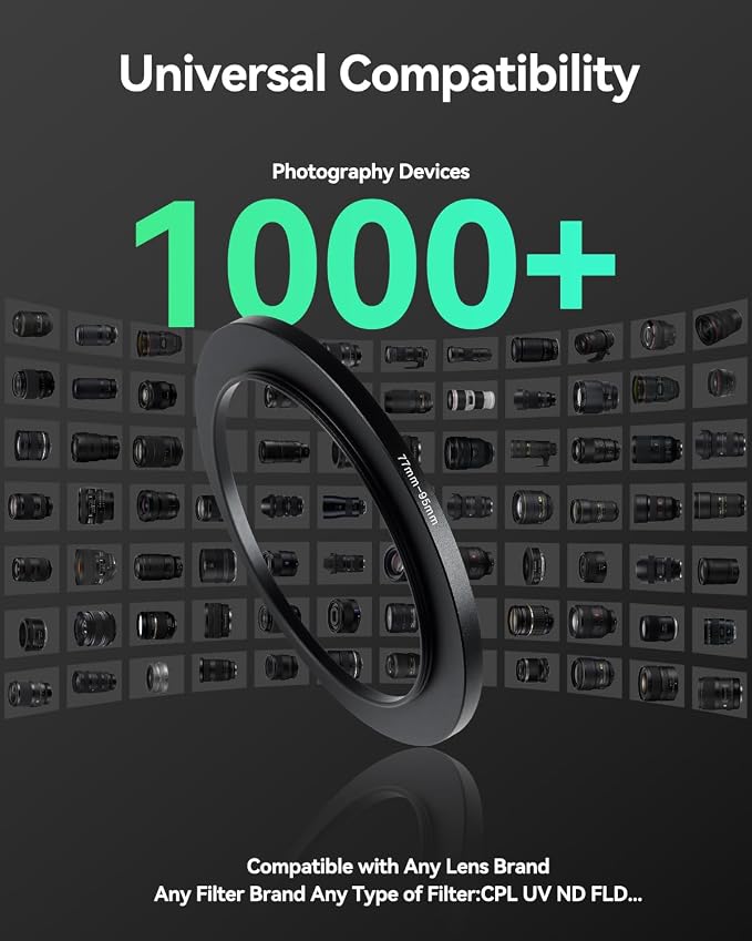 40.5-52mm Metal Step-Up Ring Adapter Compatible - Image 4