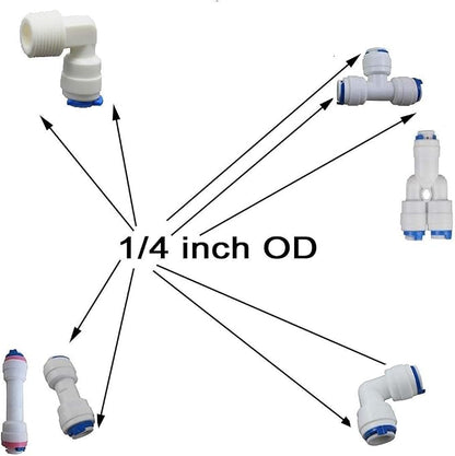 Lemoy 1/4" OD Quick Connect Push In to Connect Water Tube Fitting - Image 2