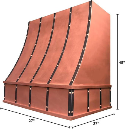 CT Copper Tailor Sloped Copper Vent Hood Island Mount, 1150 CFM Exhaust Fan - Image 10