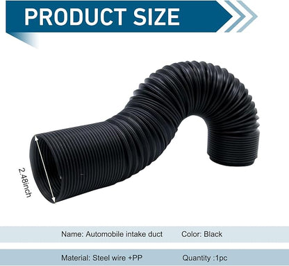 Car Air Intake Pipe, 2.5" Leak-proof Bendable Feed Expansion Hose - Image 2