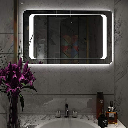 LED Bathroom Mirror with Lights Sensor Switch Bathroom Mirror with Demister Pad - Image 3