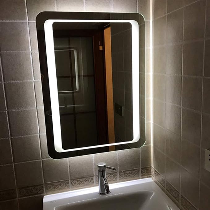LED Bathroom Mirror with Lights Sensor Switch Bathroom Mirror with Demister Pad - Image 4