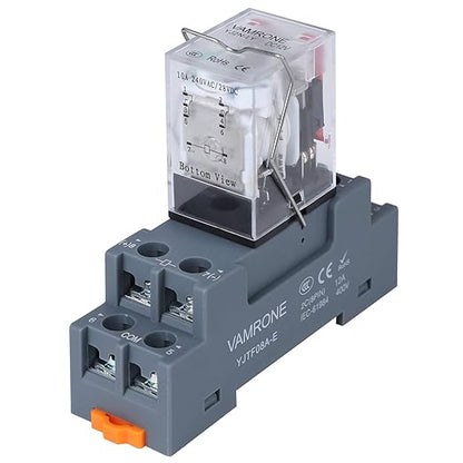 Electromagnetic Power Relay, 8-Pin 10 AMP 12V DC Relay Coil by VAMRONE