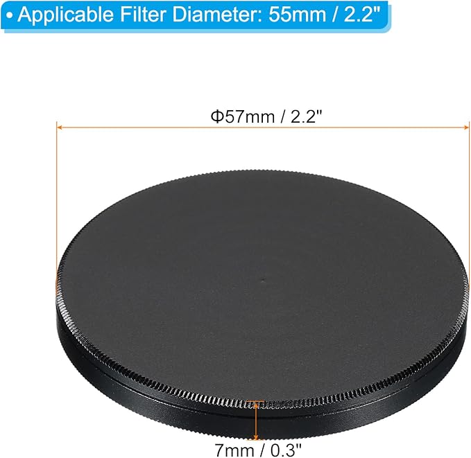 PATIKIL 55mm Lens Cap, Camera Lens Cap Cover Universal Front Metal Lens Filter - Image 2