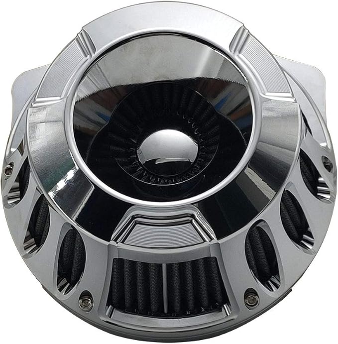Air Cleaner Harley Filter Motorcycle Intake CNC Cut Kit Chrome - Image 4