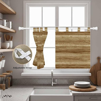 Vintage Western Kitchen Curtains 36 Inch Length, Small Window Curtains Tab Top - Image 5