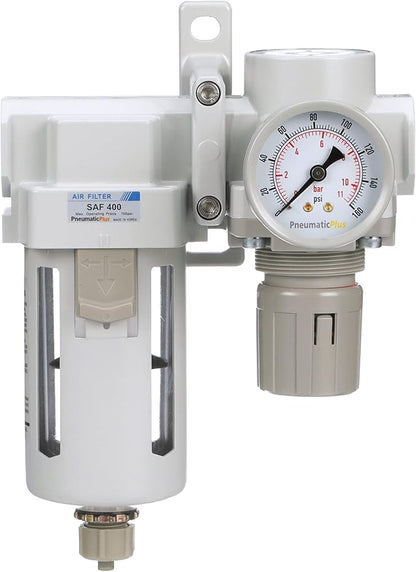 PneumaticPlus SAU420-N04G Compressed Air Filter Regulator Combo 1/2" NPT - Image 2