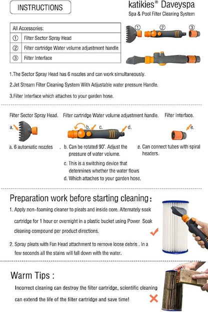 Pool Cartridge Filter Cleaner Tool, Filter Cleaning Wand - Image 4