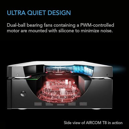 AC Infinity AIRCOM S8, Quiet Cooling Blower Fan System 17" Rear-Exhaust - Image 4