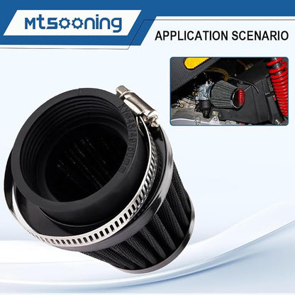 Mtsooning Universal Air Filter, 50mm Motorcycle Cone Intake Breather Cleaner - Image 2