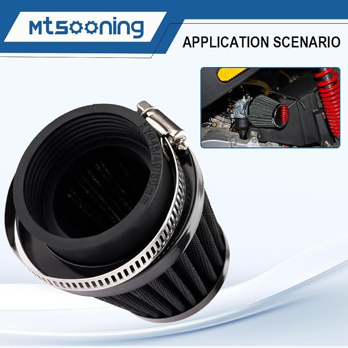 Mtsooning Universal Air Filter, 50mm Motorcycle Cone Intake Breather Cleaner - Image 4