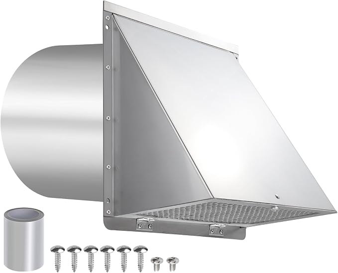 10 Inch Wall Vent Exhaust Vent Cover, Hooded Wall Vent by JYINCPED