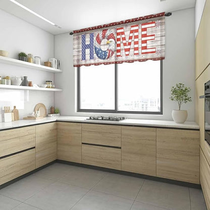 4th of July Sheer Valances for Windows 42"x12", Light Filtering Kitchen - Image 6
