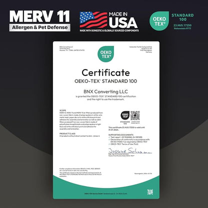 BNX 20x25x1 MERV 11 Air Filter 2 Pack - Image 6