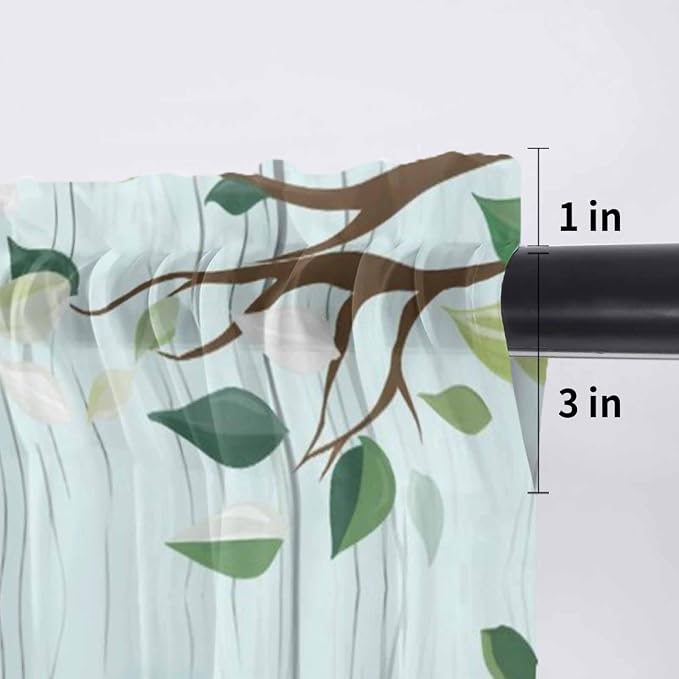 Easter Sheer Valances for Windows 54"x18", Light Filtering Kitchen Curtains - Image 7