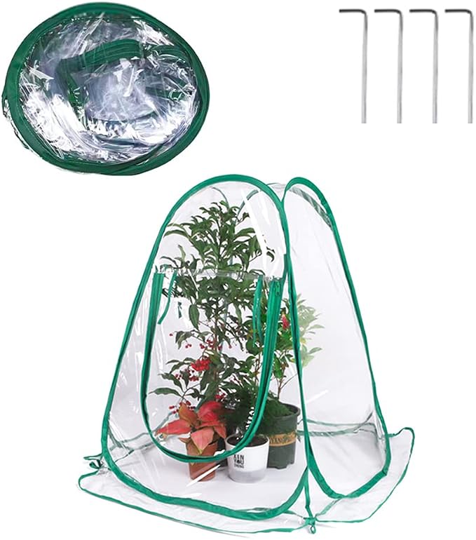 Mini PVC Greenhouse Cover Portable Insulated Pop Up Flower House by Unknown