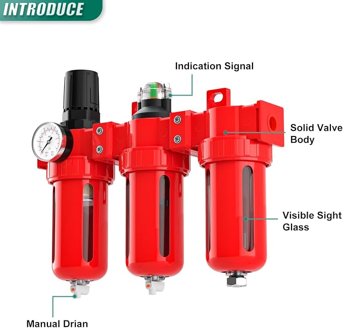 Industrial Grade Three-Stage Air Drying System, 0-150 PSI, 1/4 Inch NPT - Image 7