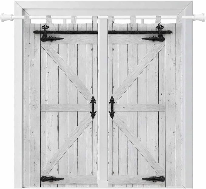 Farmhouse Wood Grain Bedroom Curtains 72 Inch Length, Window Curtains Tab Top by Unknown