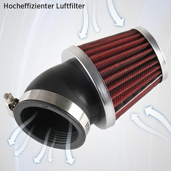 Evermotor Motorcycle Air Filter, 45mm 46mm 47mm Vent Cleaner - Image 4